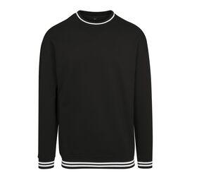 Build Your Brand BY104 - Sweater met contrasterende strepen Black / White