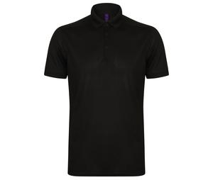 Henbury HY460 - Polo heren stretch polyester Black