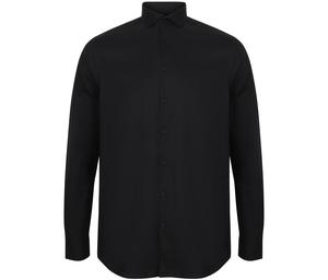 Henbury HY532 - HEREN OVERHEMD LANGE MOUWEN Black