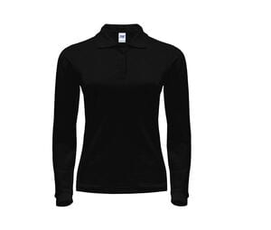 JHK JK216 - 200 dames polo met lange mouwen Black