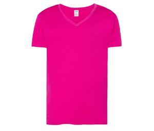 JHK JK401 - T-shirt met V-hals 160 Fuchsia