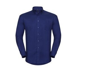 Russell Collection JZ932 - Easy Care Oxford Overhemd Met Lange Mouw Bright Royal