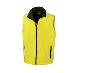 Result RS232 - Heren Bedrukbare Zachte Shell Bodywarmer Yellow / Black