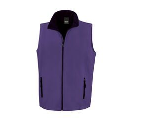 Result RS232 - Heren Bedrukbare Zachte Shell Bodywarmer Purple/ Black