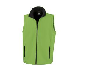 Result RS232 - Heren Bedrukbare Zachte Shell Bodywarmer Vivid Green/ Black