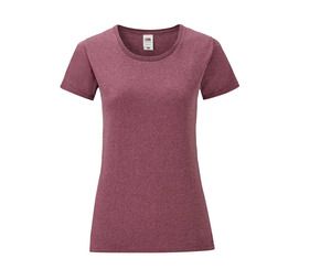 Fruit of the Loom SC151 - ICONIC T-shirt Dames Heather Burgundy