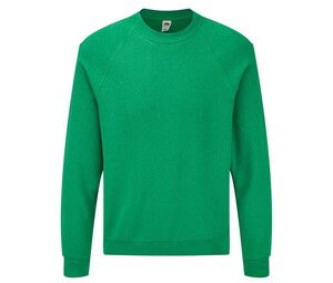 Fruit of the Loom SC260 - Raglan Sweatshirt (62-216-0) Retro Heather Green