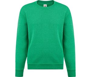 Fruit of the Loom SC351 - Set-In Sweater Retro Heather Green