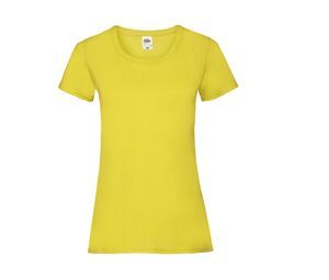 Fruit of the Loom SC600 - Dames valueweight t-shirt Yellow
