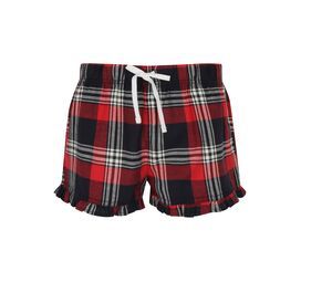 SF Women SK082 - Pyjamashorts Red / Navy Check