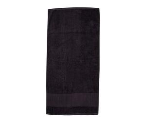 Towel city TC035 - Badhanddoek met lat Black