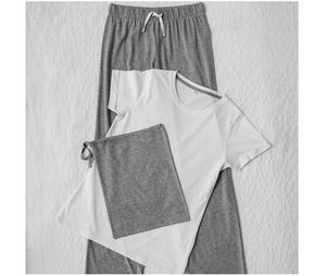 Towel city TC053 - Pyjamas dames White / Heather Grey