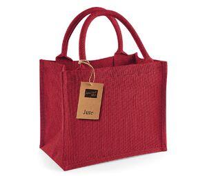 Westford mill WM412 - Jute mini geschenkverpakking Red / Red
