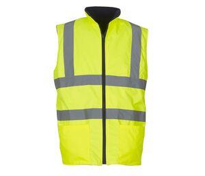 Yoko YK008F - Hoge zichtbaarheid reversible bodywarmer Hi Vis Yellow