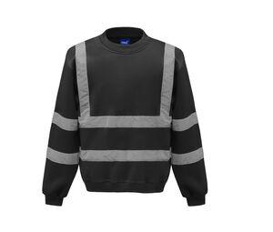 Yoko YK510 - Hoge zichtbaarheid sweater met ronde hals Black