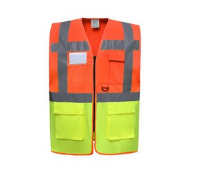 Yoko YK801 - Multifunctioneel vest met hoge veiligheid Hi Vis Orange / Hi Vis Yellow