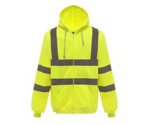 Yoko YKK07 - Hogezichtbaarheid hoodie met rits  Hi Vis Yellow