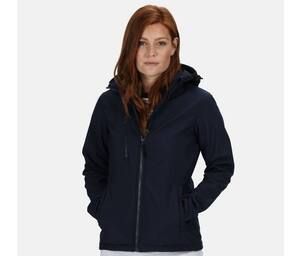 Regatta RGA702 - Softshelljack voor dames met capuchon Seal Grey / Black