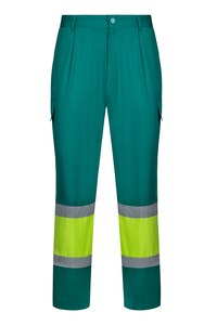 Velilla 303003 - HV TWO-TONE TROUSERS GREEN/HI-VIS YELLOW