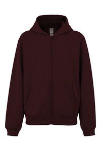 Mukua SF270K - KIDS ZIPPED HOOD SWEATSHIRT Wine