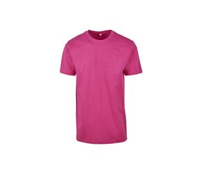 Build Your Brand BY004 - T-shirt met ronde hals Hibiskus Pink