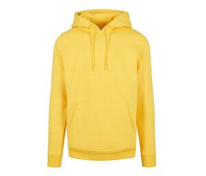 Build Your Brand BY011 - Zware sweater met capuchon Taxi Yellow