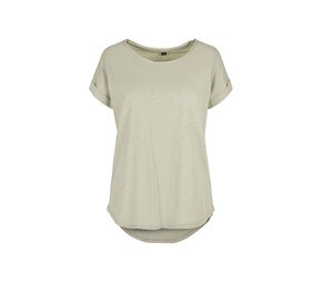 Build Your Brand BY036 - Dames T-shirt met lange rug Soft Salvia