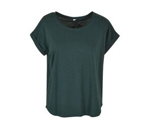 Build Your Brand BY036 - Dames T-shirt met lange rug Bottle Green