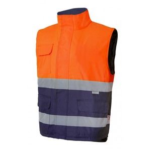 VELILLA V35902 - BODYWARMER TWEEKLEURIG GEWATTEERD HOGE ZICHTBAARHEID